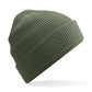 Organic Cotton Waffle Beanie - Olive Green