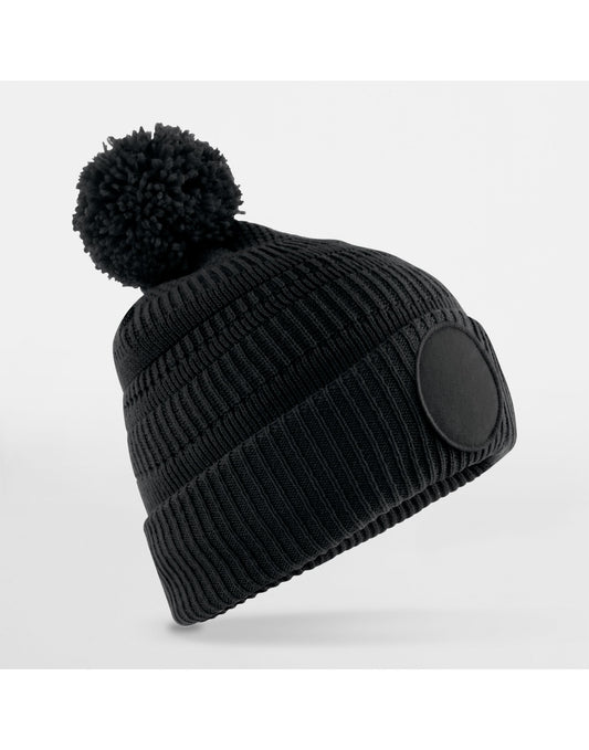 Fan Patch Beanie _x000D_ - Black