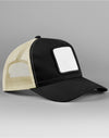 Appliqué Patch 5 Panel Trucker - Black/Stone