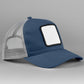 Appliqué Patch 5 Panel Trucker - Slate Blue/Light Grey
