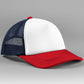 Retro 5 Panel Trucker - Navy/Red