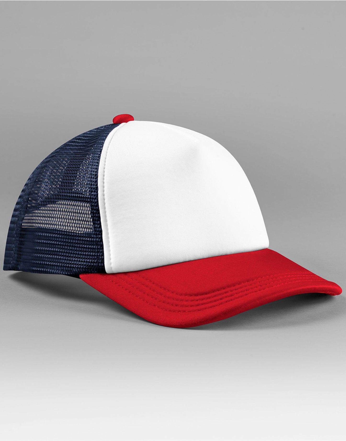 Retro 5 Panel Trucker - Navy/Red