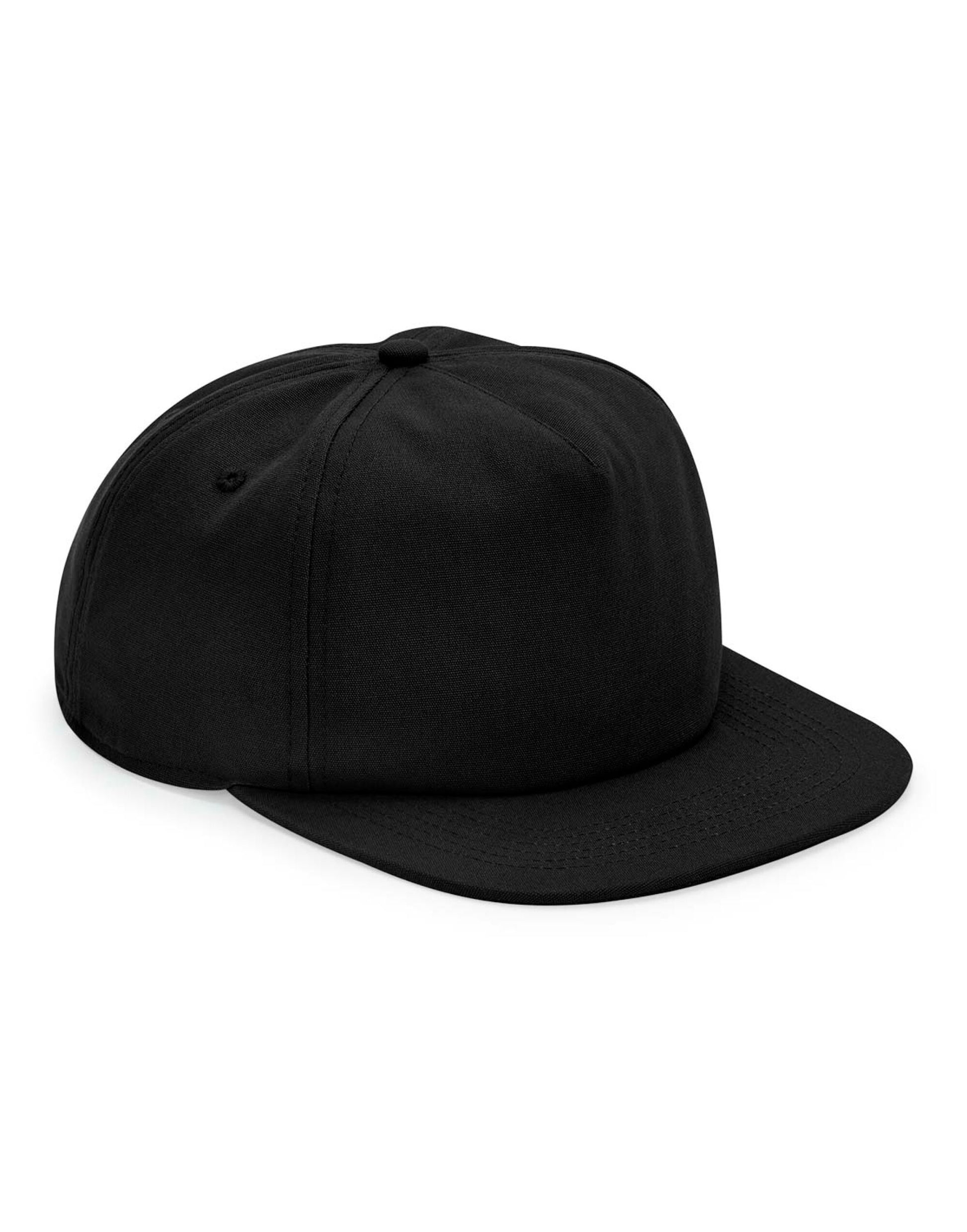 Organic Cotton Unstructured 5 Panel Cap - Black
