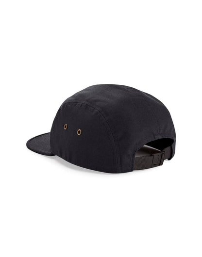 Canvas 5 Panel Camper Cap - Black