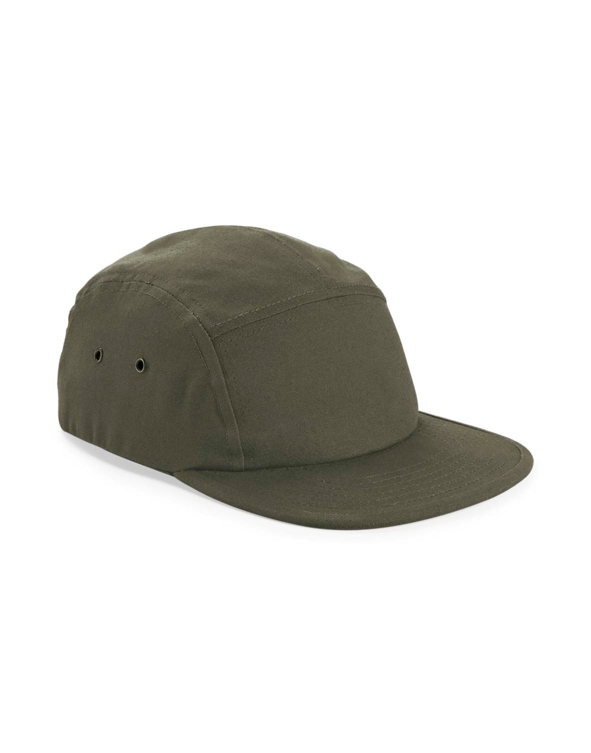 Canvas 5 Panel Camper Cap - Olive