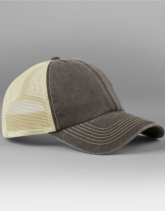 6 Panel Vintage Trucker - Vintage Brown/Stone
