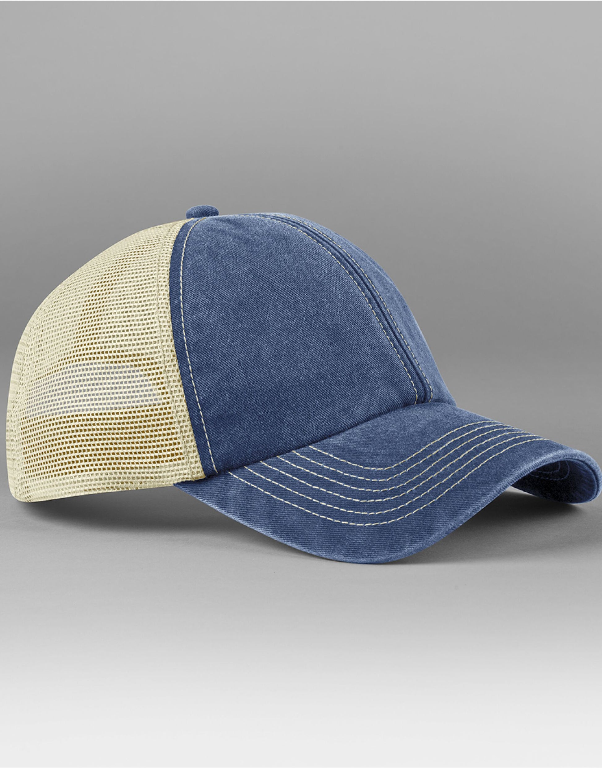6 Panel Vintage Trucker - Vintage Denim/Stone