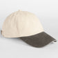 Contrast Peak Low Profile Vintage Cap - Natural/Vintage Brown