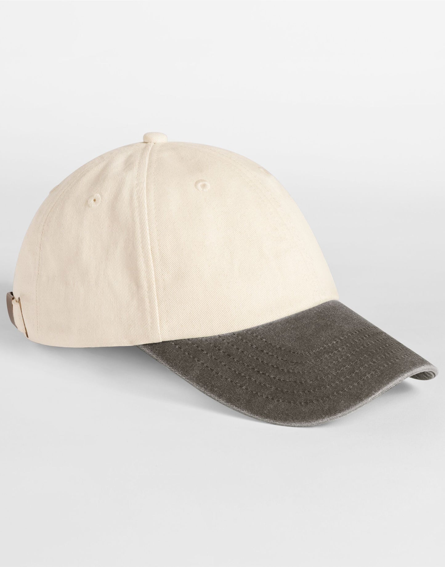 Contrast Peak Low Profile Vintage Cap - Natural/Vintage Brown