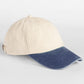 Contrast Peak Low Profile Vintage Cap - Natural/Vintage Denim
