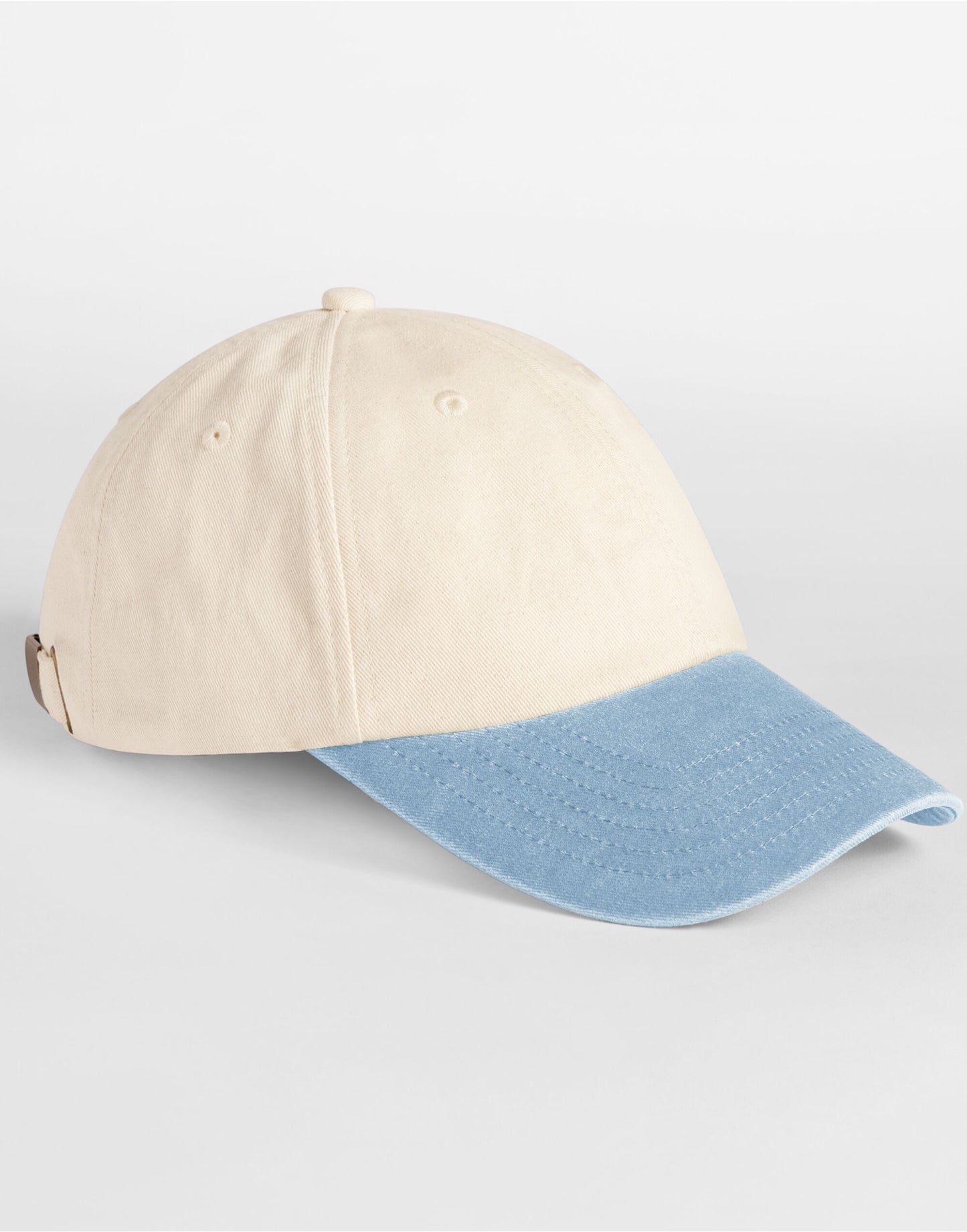 Contrast Peak Low Profile Vintage Cap - Natural/Vintage Light Blue