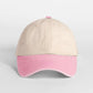 Contrast Peak Low Profile Vintage Cap - Natural/Vintage Dusky Pink