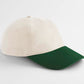 Contrast Peak Leisure Cap - Natural/Forest Green