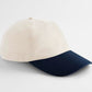 Contrast Peak Leisure Cap - Natural/French Navy