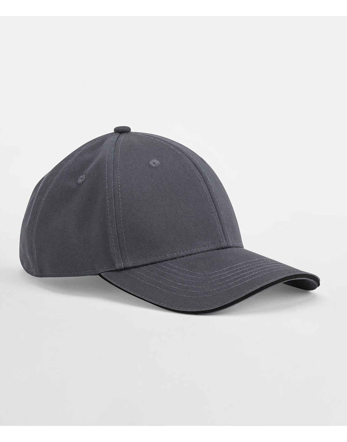 EarthAware® Classic Organic Cotton 6 Panel Cap - Graphite Grey/Black
