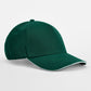 EarthAware® Classic Organic Cotton 5 Panel Cap - Bottle Green/ White
