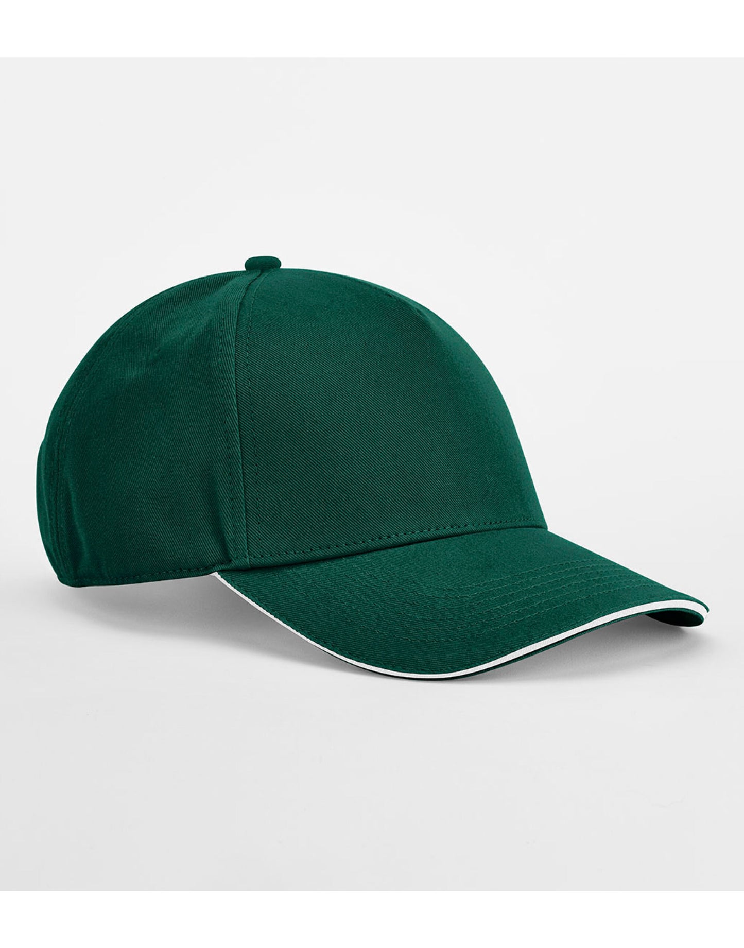 EarthAware® Classic Organic Cotton 5 Panel Cap - Bottle Green/ White