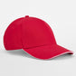 EarthAware® Classic Organic Cotton 5 Panel Cap - Classic Red/White