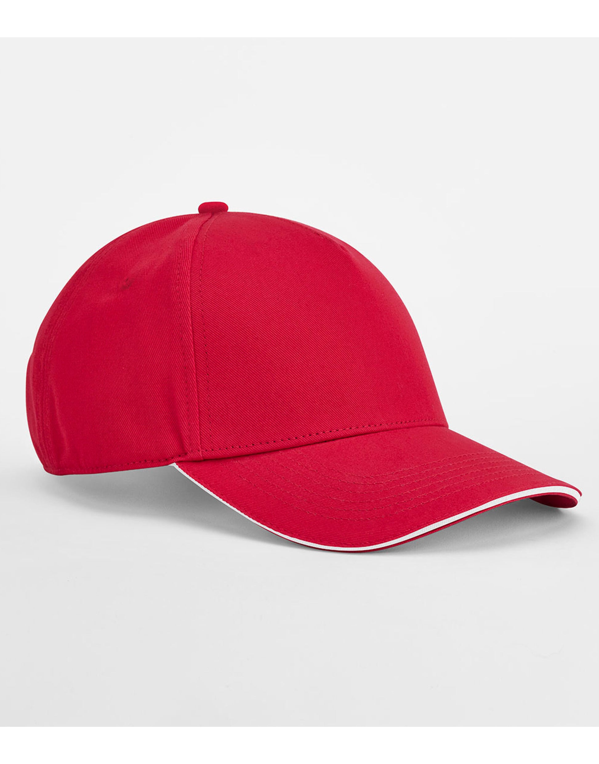 EarthAware® Classic Organic Cotton 5 Panel Cap - Classic Red/White