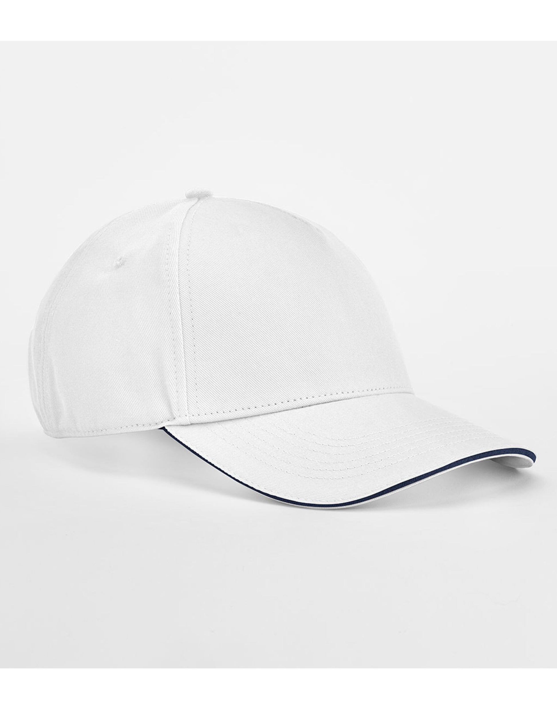 EarthAware® Classic Organic Cotton 5 Panel Cap - White/French Navy