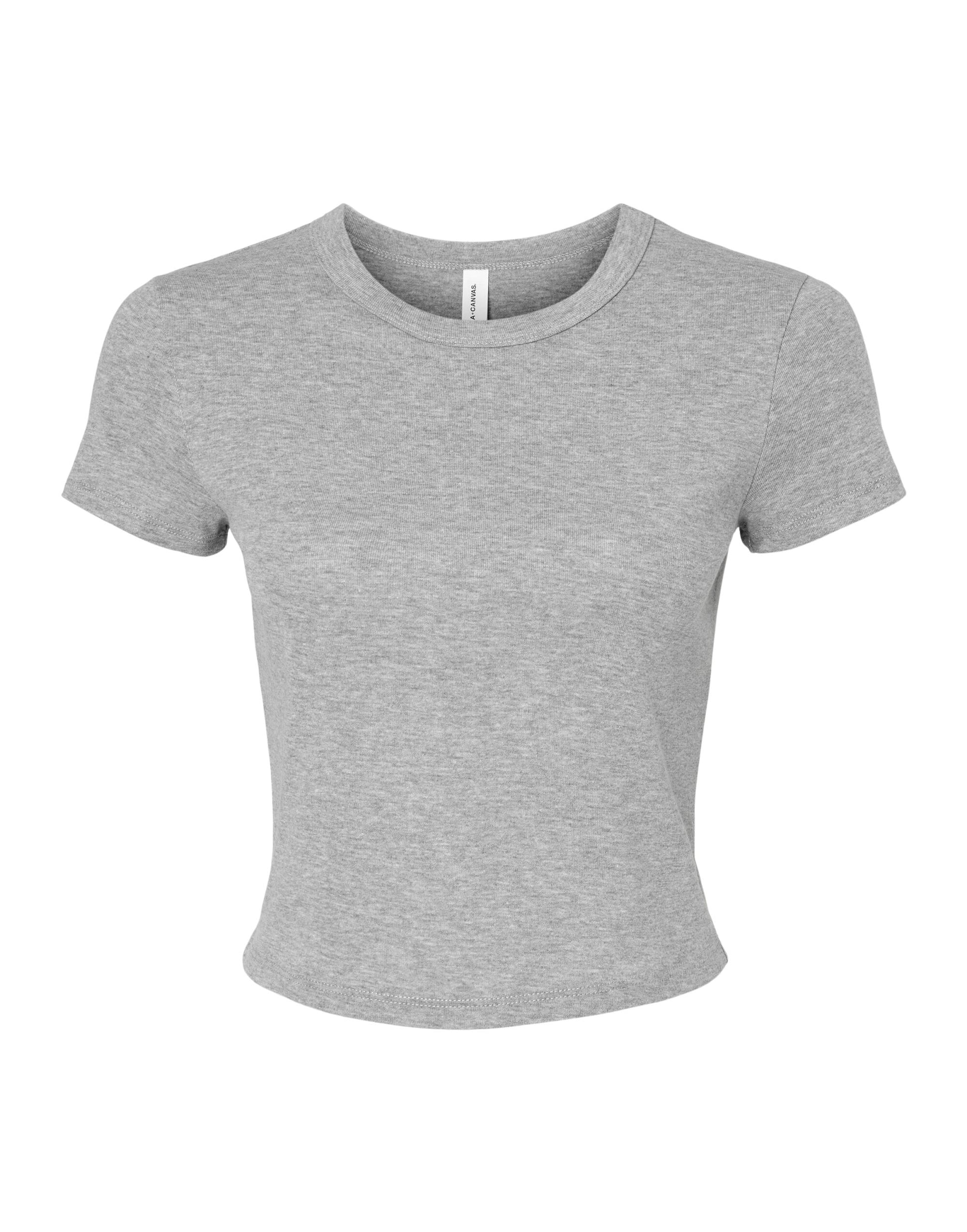 Women's Micro Rib Baby Tee - Athletic Heather