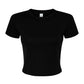 Women's Micro Rib Baby Tee - Solid Black Blend