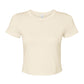Women's Micro Rib Baby Tee - Solid Natural Blend
