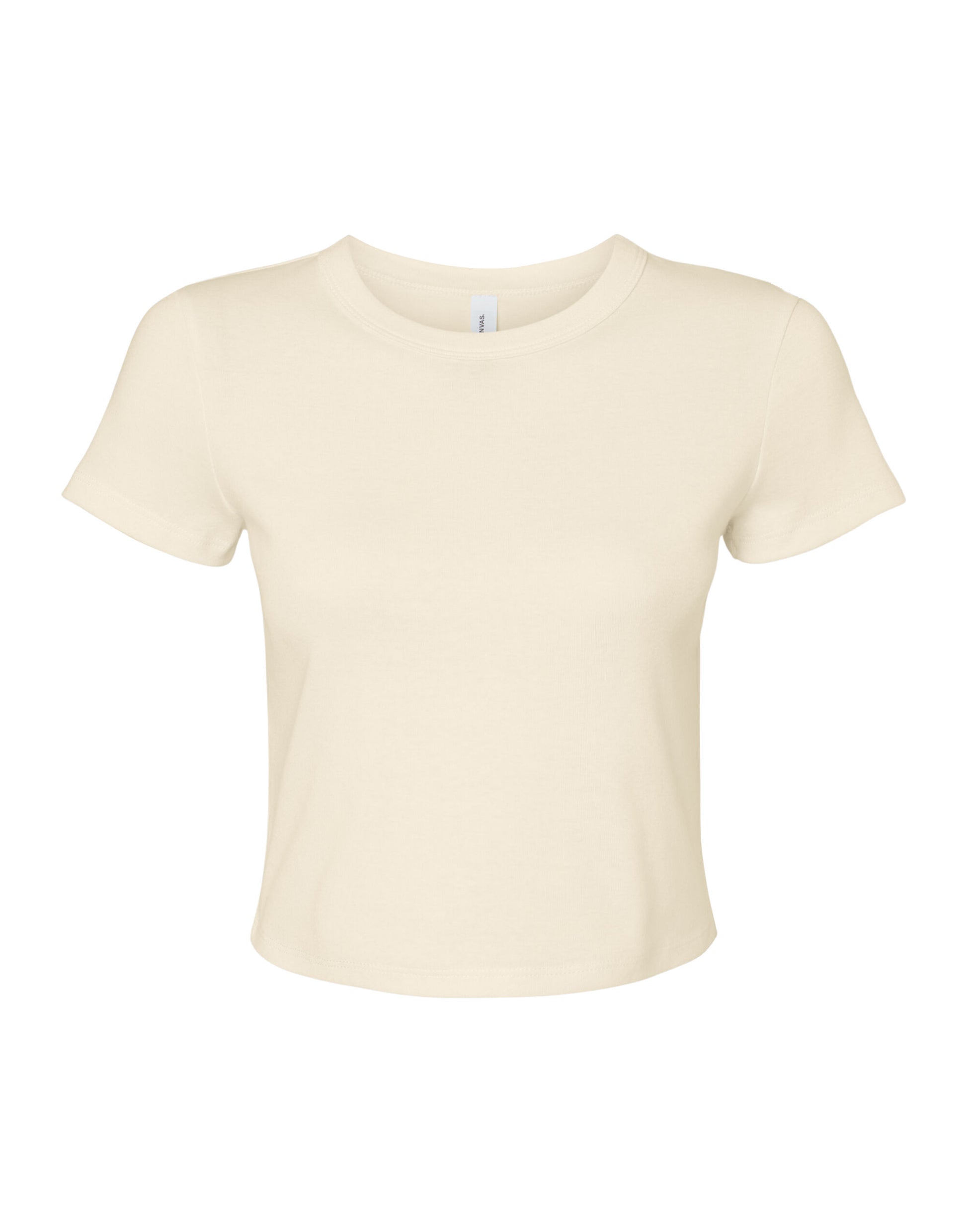 Women's Micro Rib Baby Tee - Solid Natural Blend