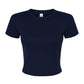 Women's Micro Rib Baby Tee - Solid Navy Blend