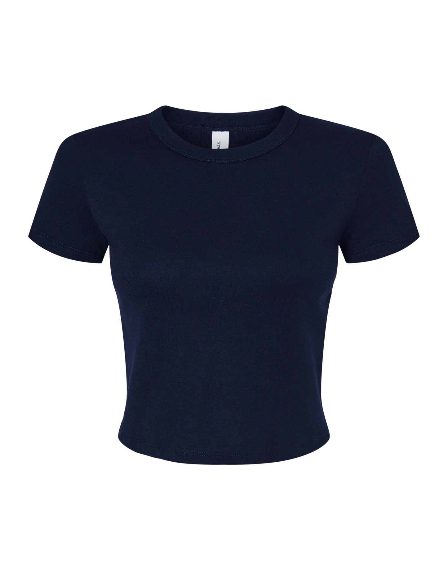 Women's Micro Rib Baby Tee - Solid Navy Blend