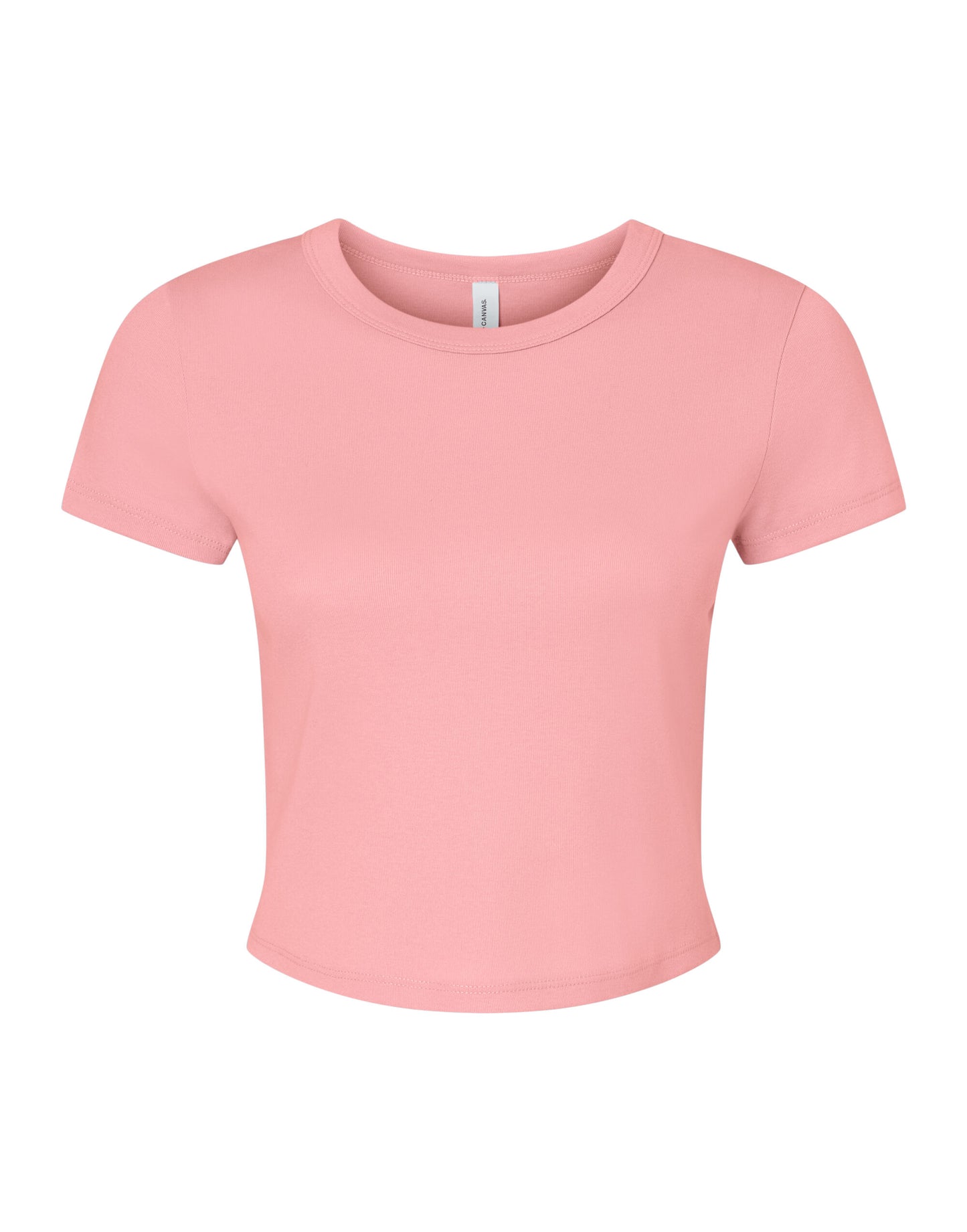 Women's Micro Rib Baby Tee - Solid Pink Blend