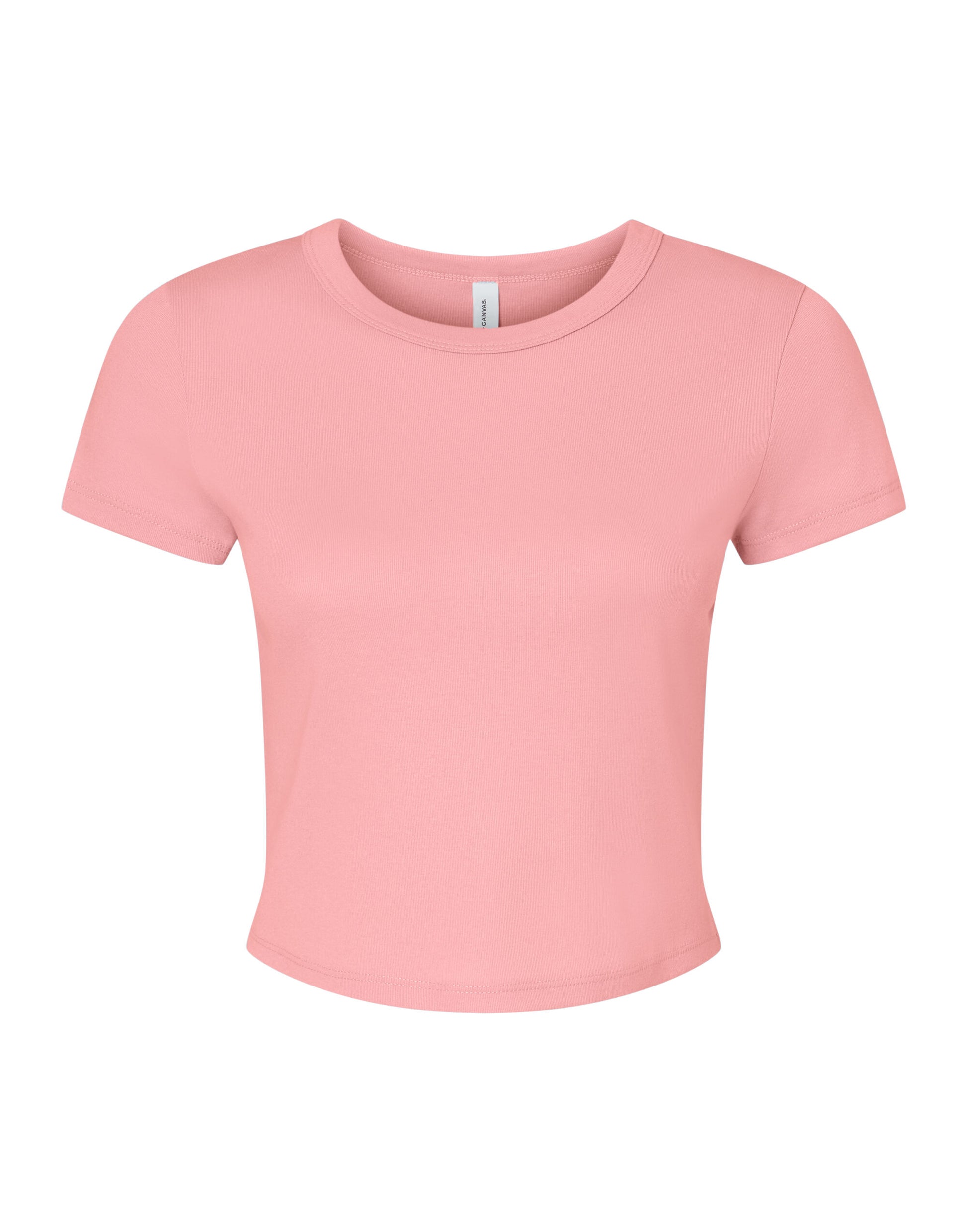 Women's Micro Rib Baby Tee - Solid Pink Blend