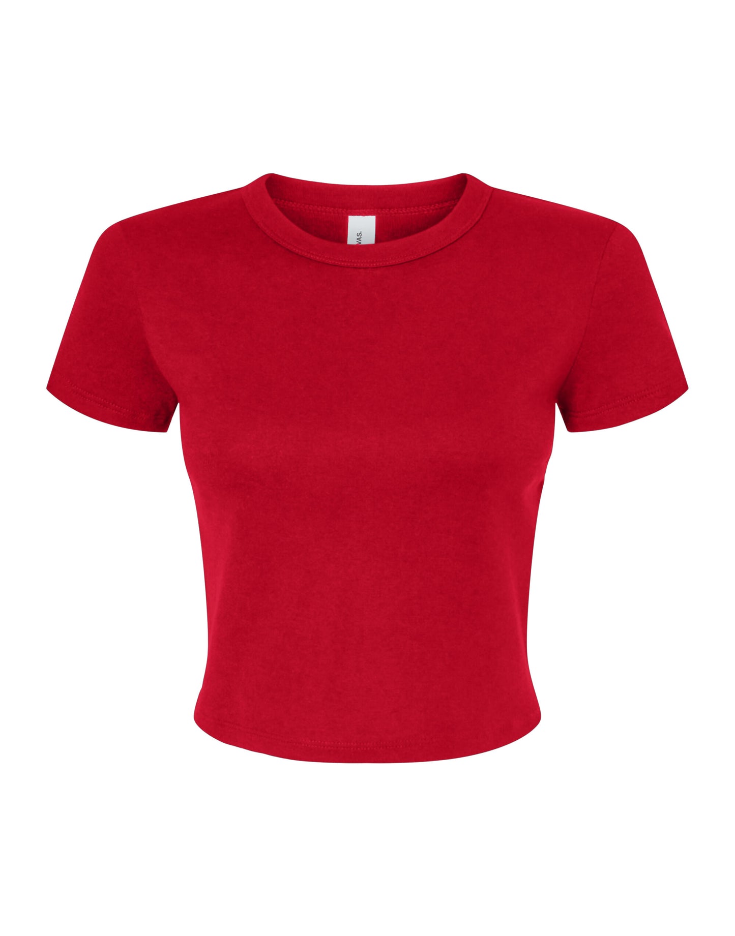 Women's Micro Rib Baby Tee - Solid Red Blend