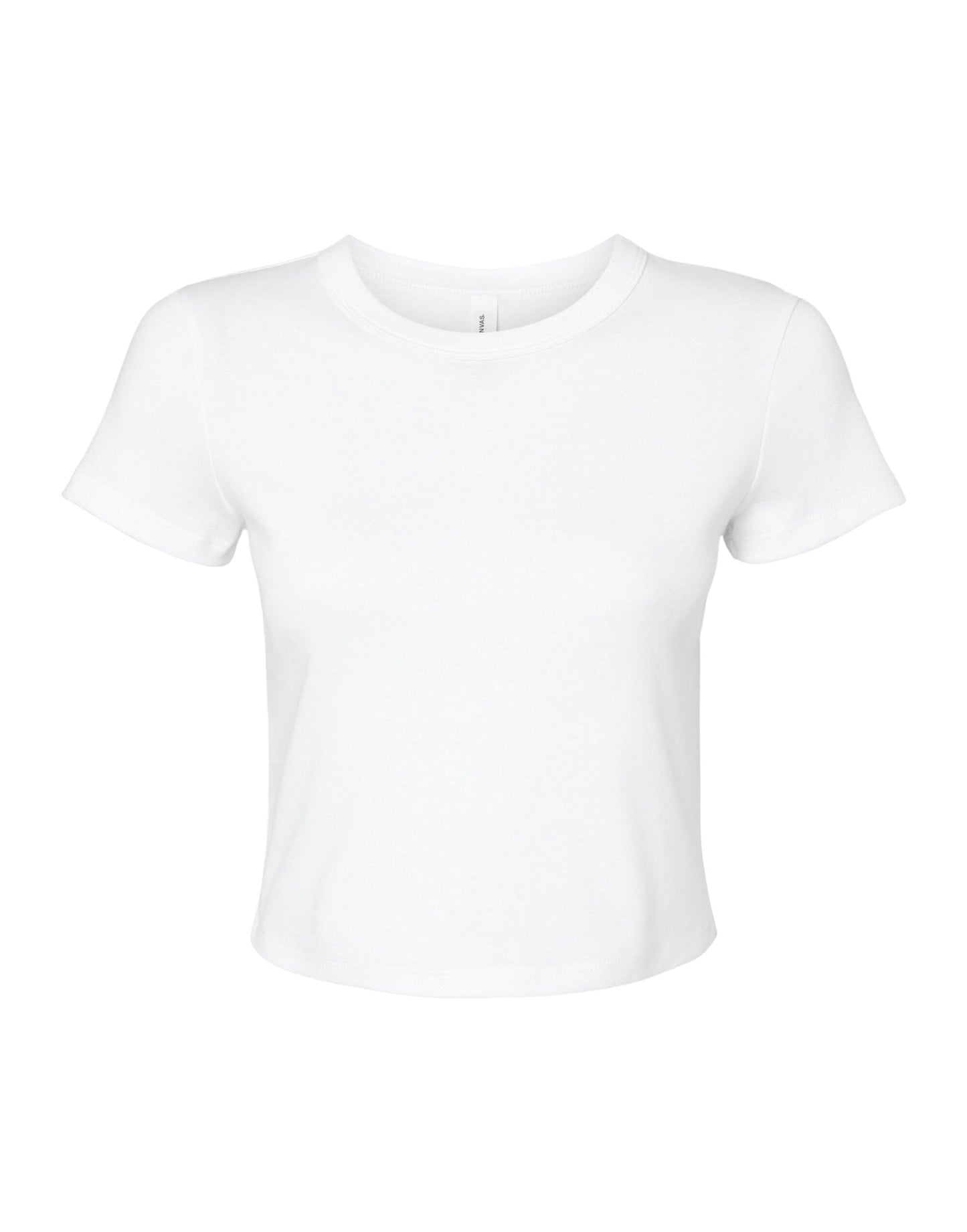 Women's Micro Rib Baby Tee - Solid White Blend