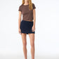 Women's Micro Rib Baby Tee - Solid Cocoa Blend