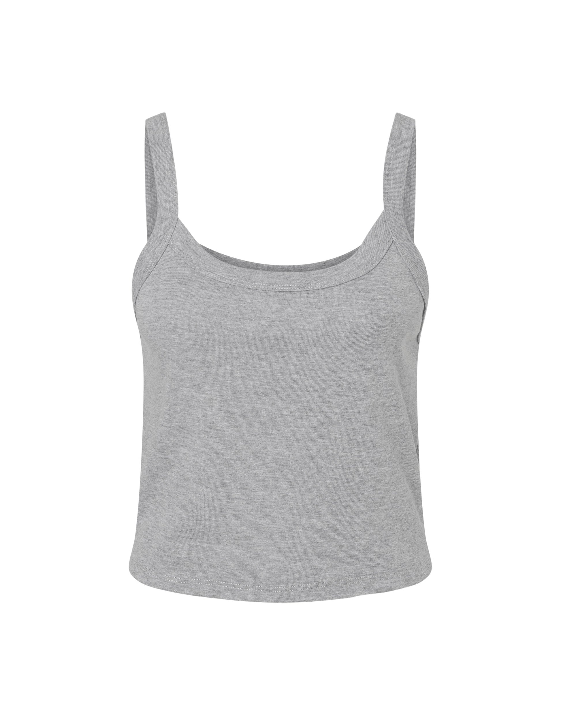 Women's Micro Rib Strap Tank - Athletic Heather
