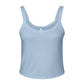 Women's Micro Rib Strap Tank - Solid Baby Blue Blend