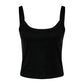 Women's Micro Rib Strap Tank - Solid Black Blend