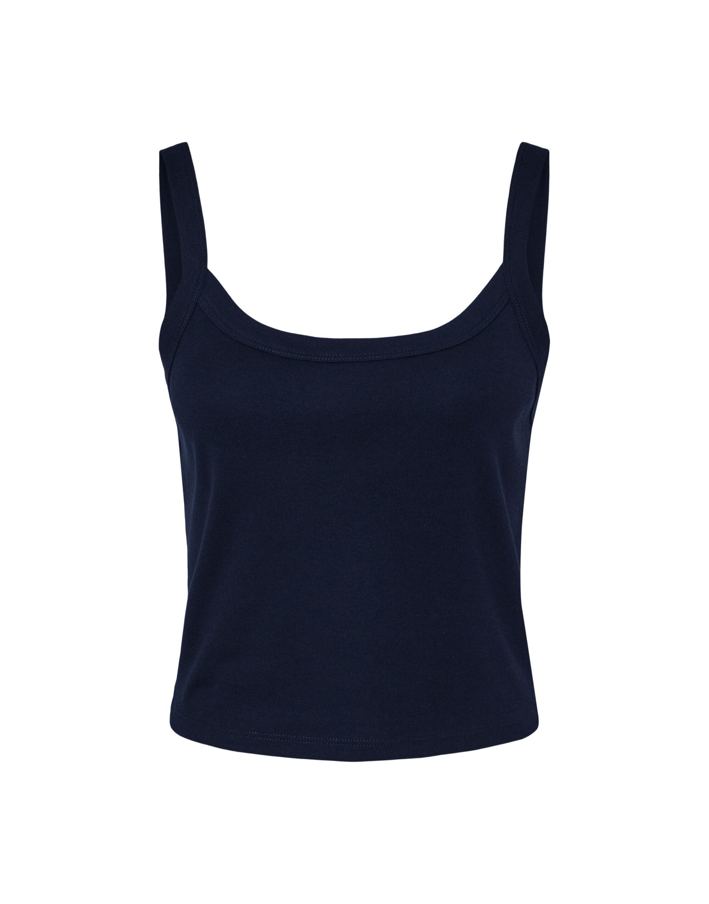 Women's Micro Rib Strap Tank - Solid Navy Blend