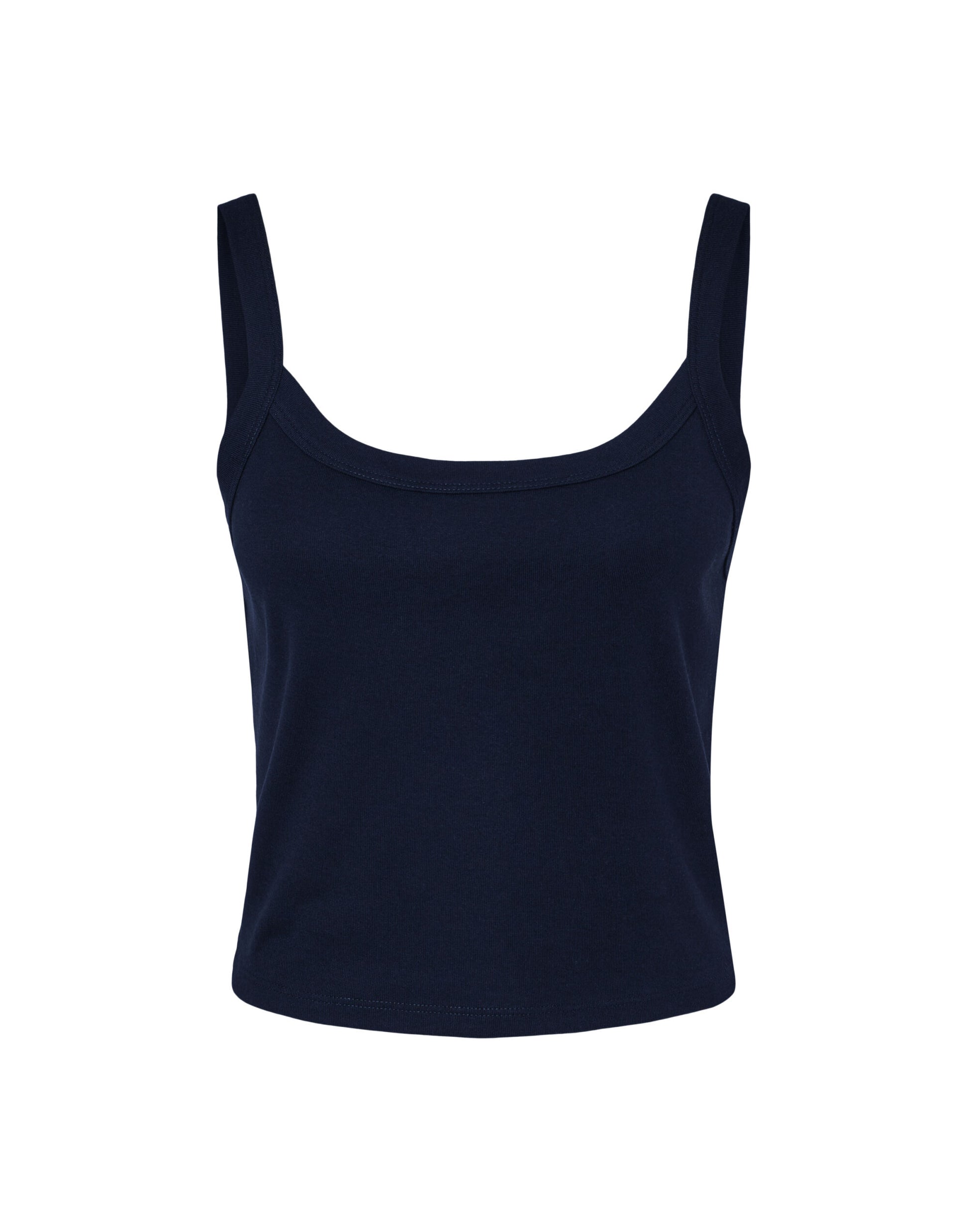 Women's Micro Rib Strap Tank - Solid Navy Blend