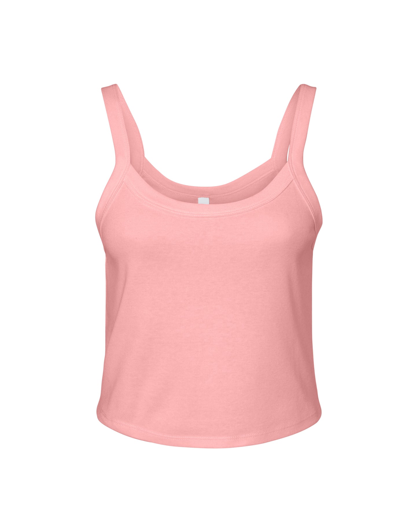 Women's Micro Rib Strap Tank - Solid Pink Blend