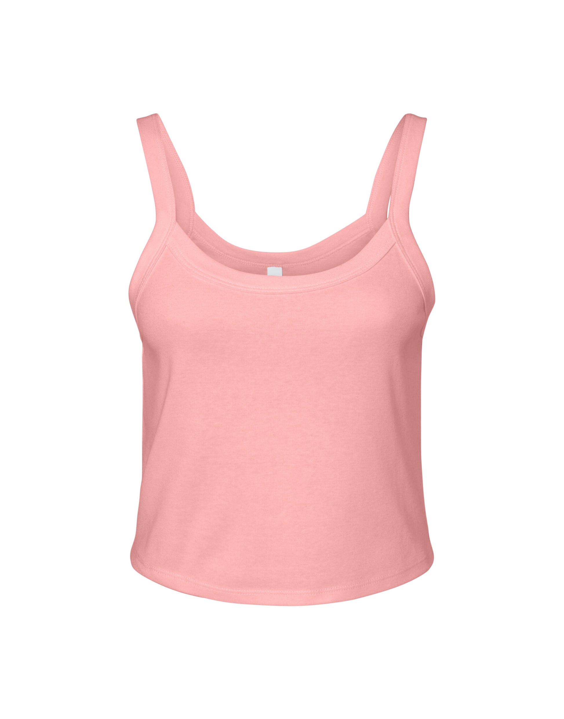 Women's Micro Rib Strap Tank - Solid Pink Blend