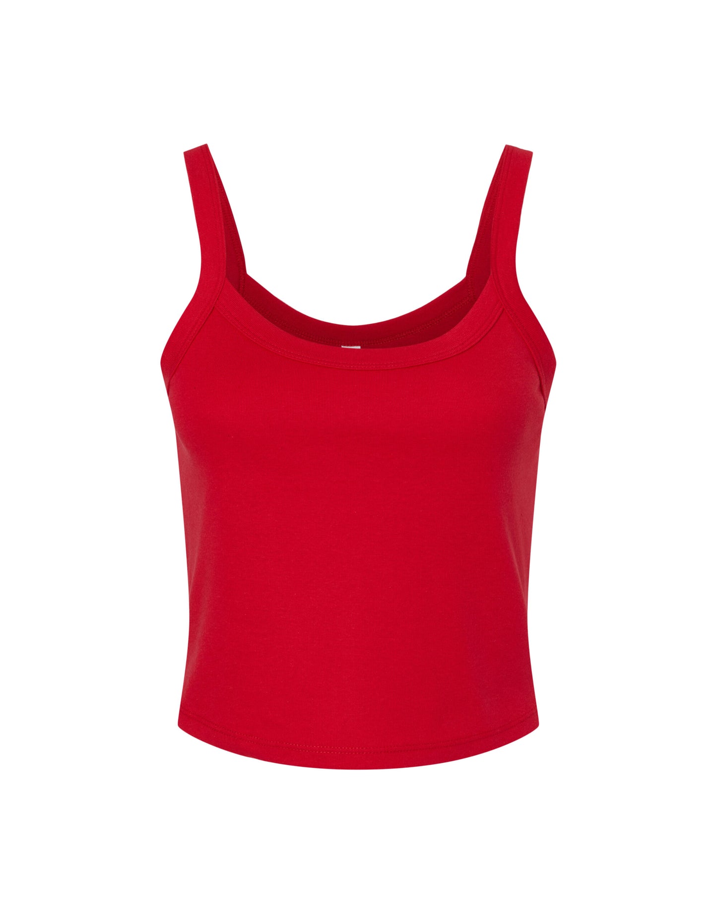 Women's Micro Rib Strap Tank - Solid Red Blend
