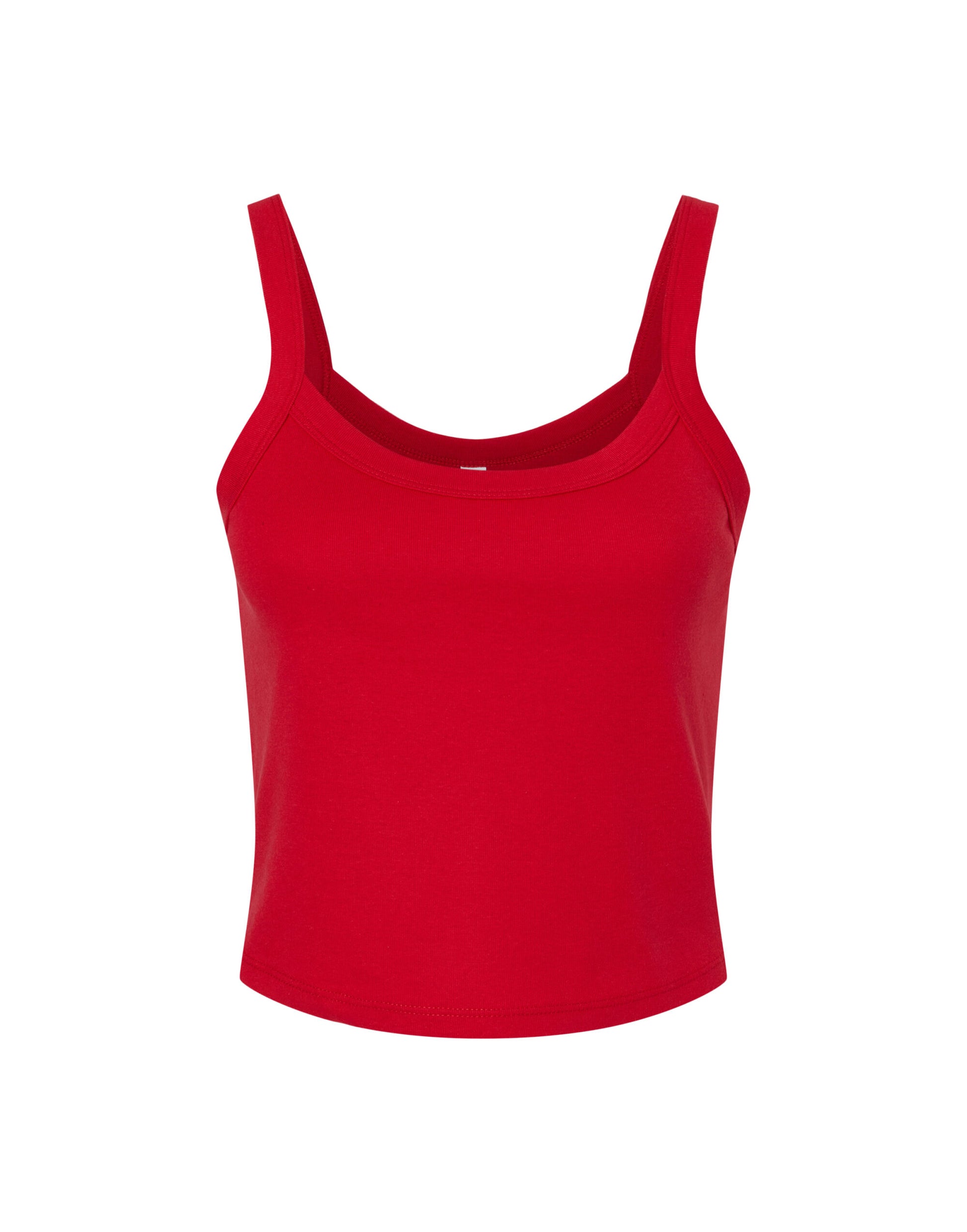 Women's Micro Rib Strap Tank - Solid Red Blend