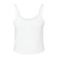 Women's Micro Rib Strap Tank - Solid White Blend