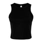 Women's Micro Rib Racer Tank - Solid Black Blend