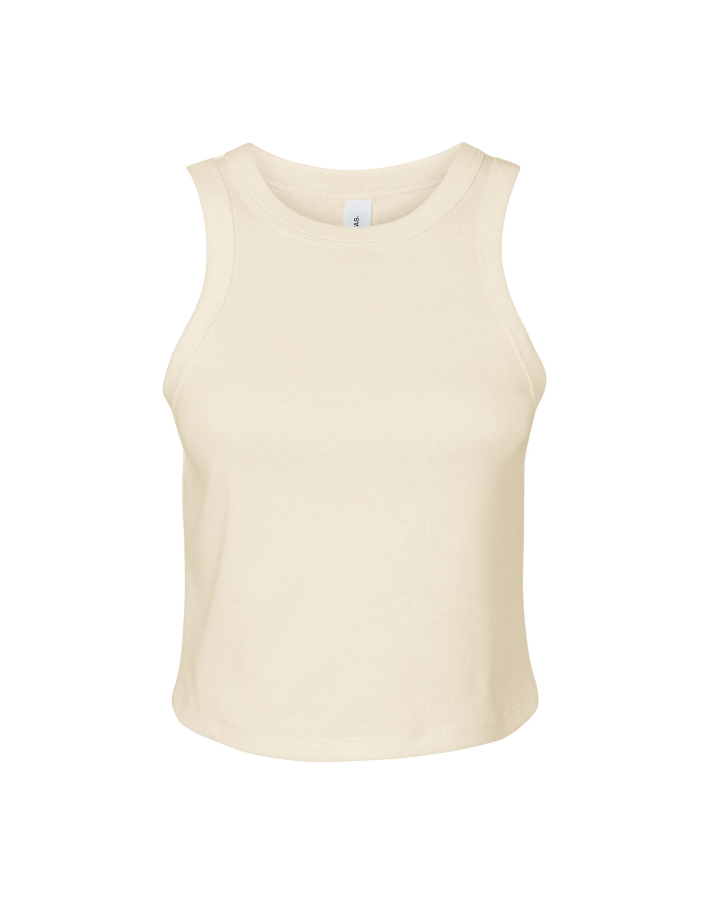 Women's Micro Rib Racer Tank - Solid Natural Blend