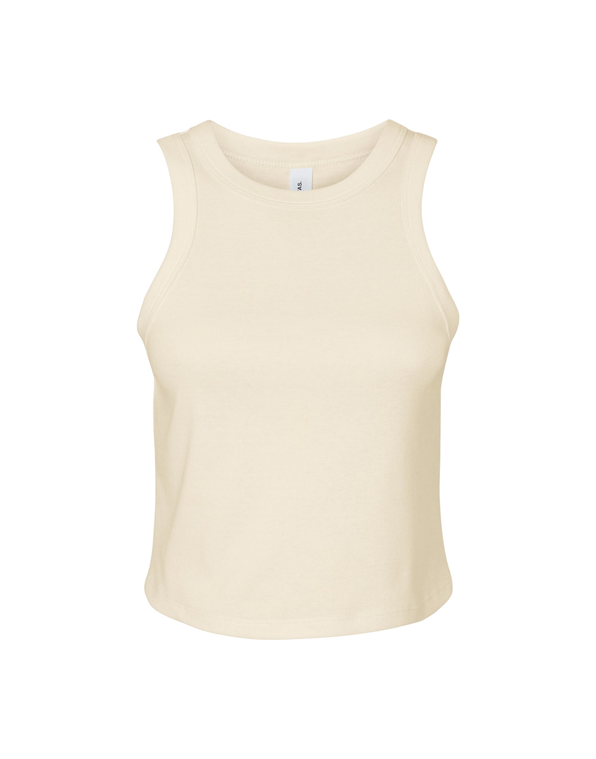 Women's Micro Rib Racer Tank - Solid Natural Blend