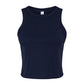 Women's Micro Rib Racer Tank - Solid Navy Blend