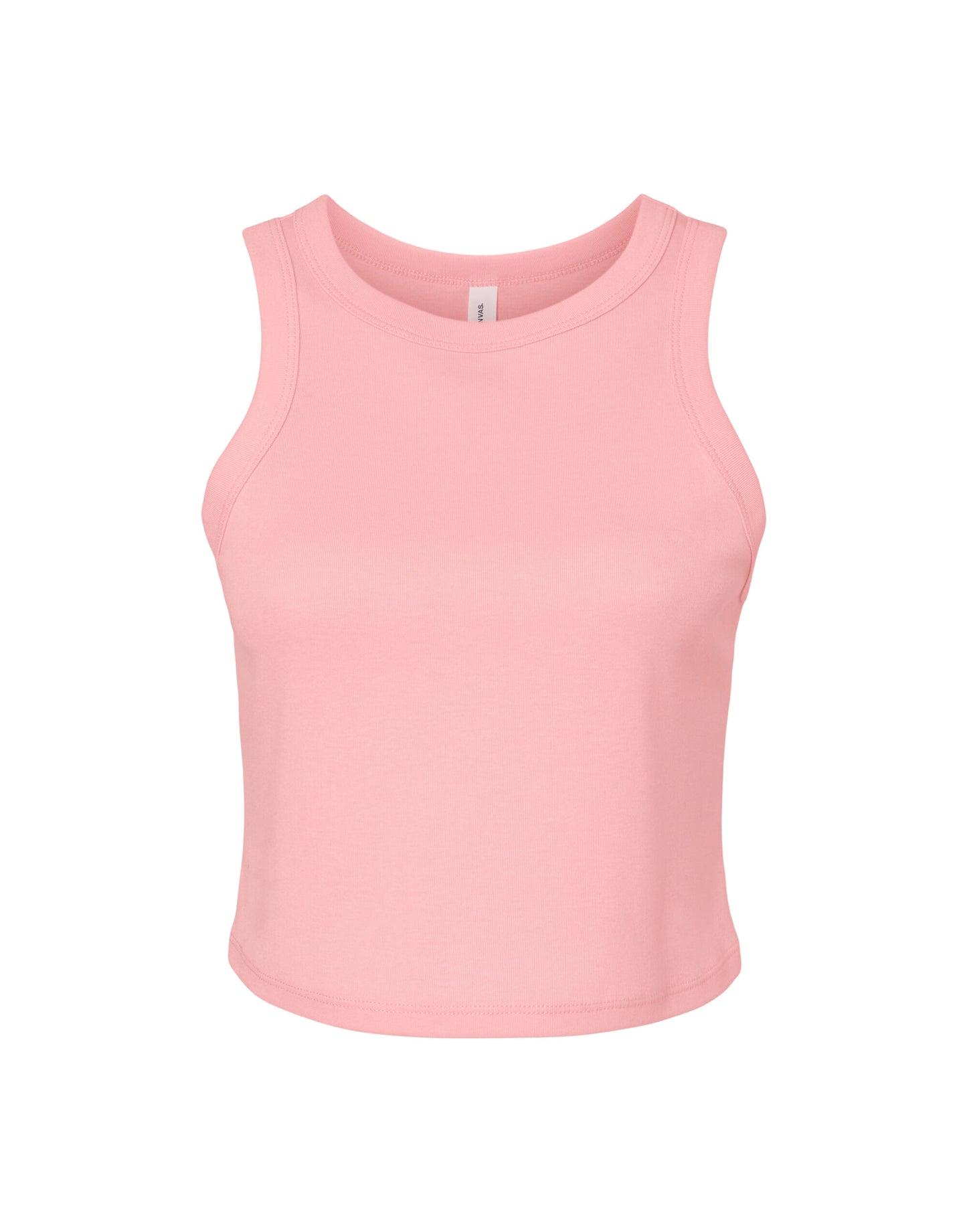 Women's Micro Rib Racer Tank - Solid Pink Blend
